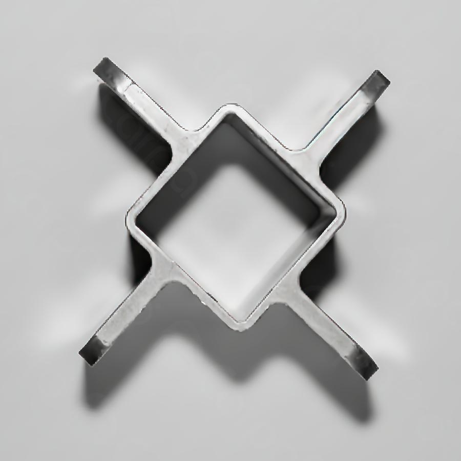 Nudo cruce X 4-vías para estructura modular